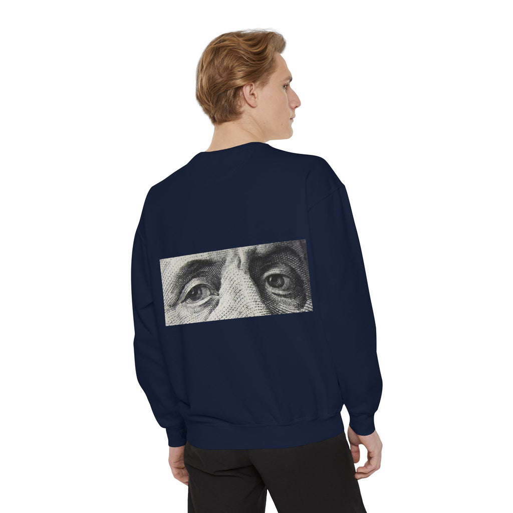 Money Vision Sweatshirt — "Lack of Money Makes My Vision Blurry" Graphic Crewneck
