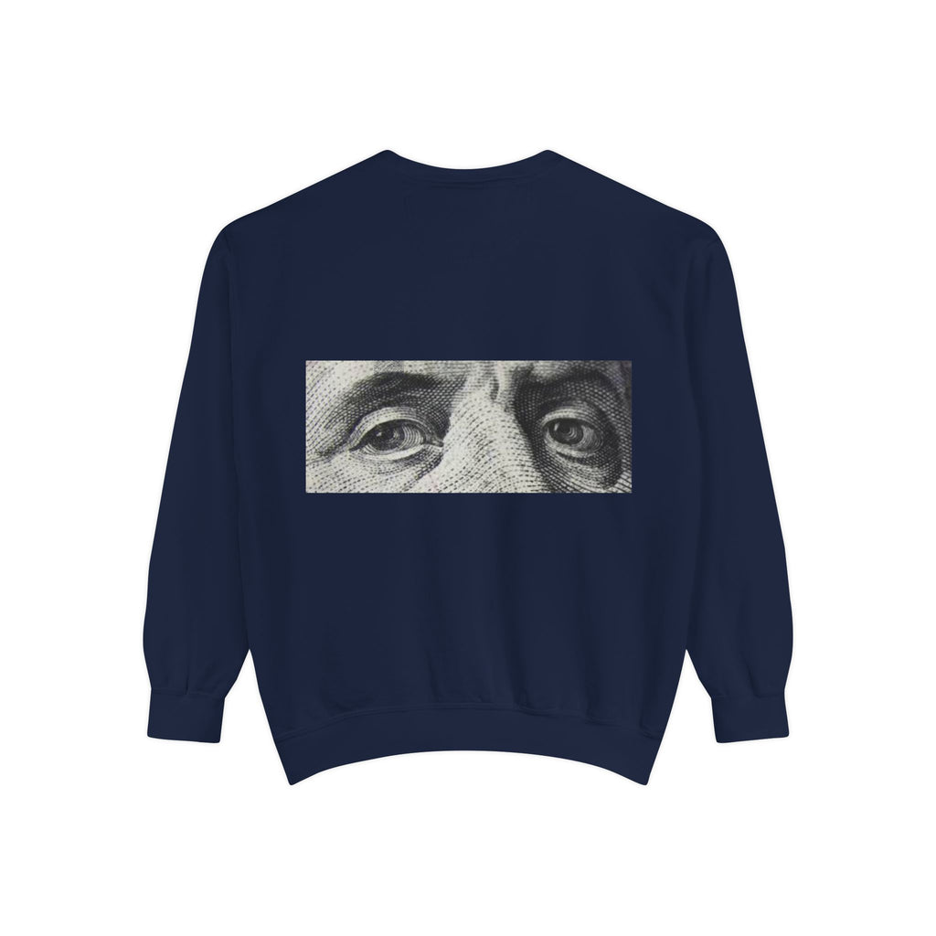 Money Vision Sweatshirt — "Lack of Money Makes My Vision Blurry" Graphic Crewneck