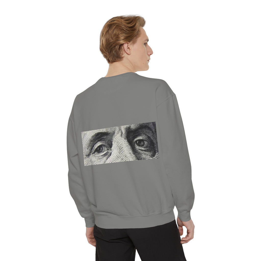 Money Vision Sweatshirt — "Lack of Money Makes My Vision Blurry" Graphic Crewneck