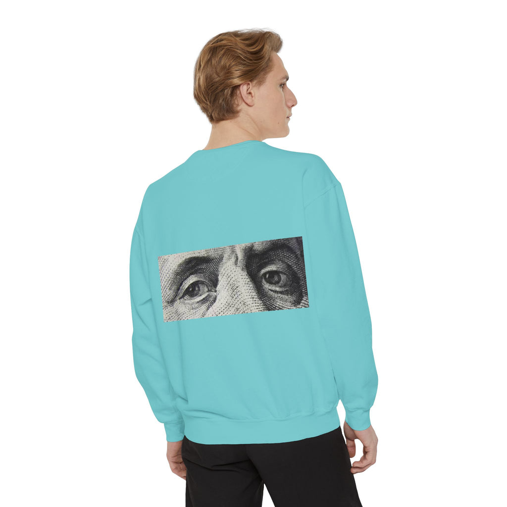 Money Vision Sweatshirt — "Lack of Money Makes My Vision Blurry" Graphic Crewneck