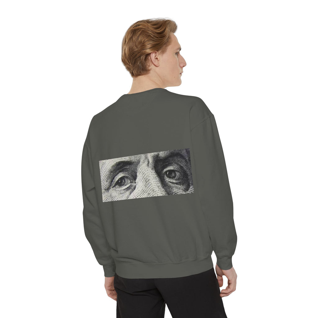 Money Vision Sweatshirt — "Lack of Money Makes My Vision Blurry" Graphic Crewneck