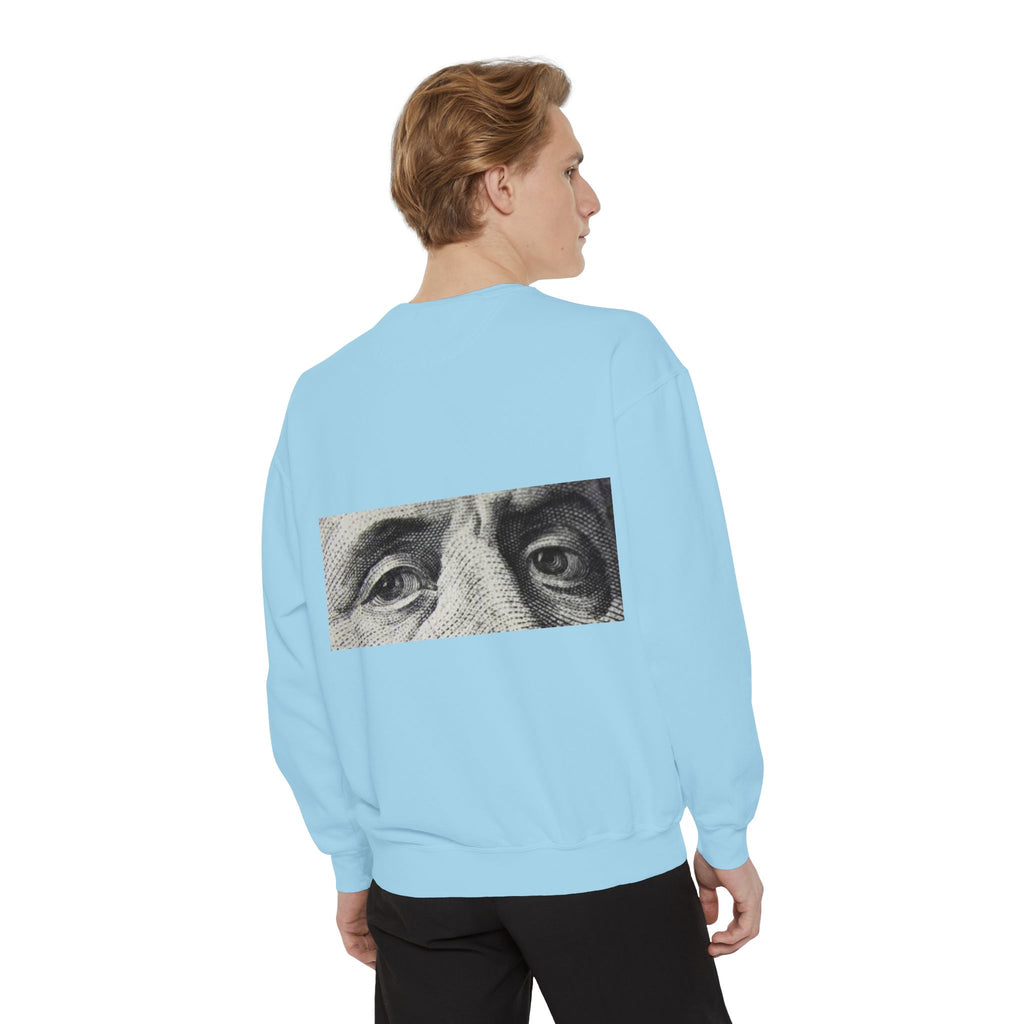 Money Vision Sweatshirt — "Lack of Money Makes My Vision Blurry" Graphic Crewneck