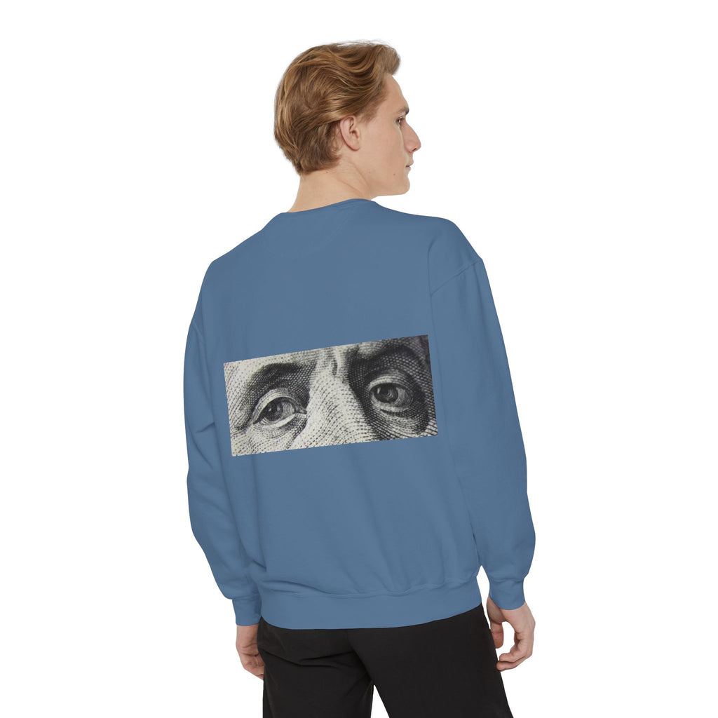 Money Vision Sweatshirt — "Lack of Money Makes My Vision Blurry" Graphic Crewneck