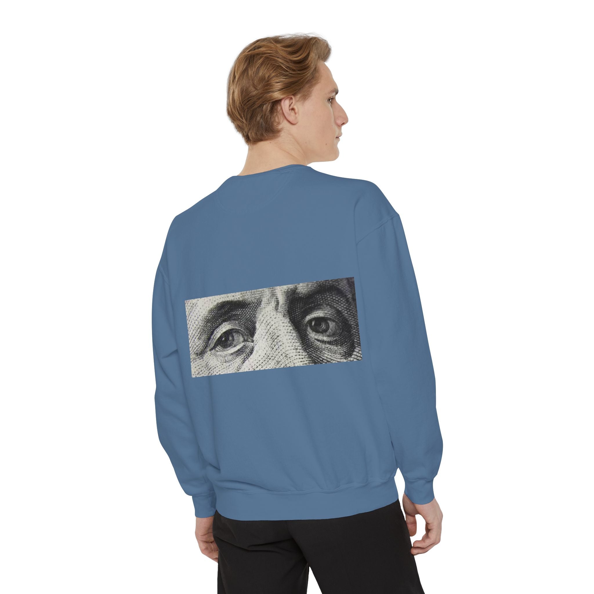 Money Vision Sweatshirt — "Lack of Money Makes My Vision Blurry" Graphic Crewneck