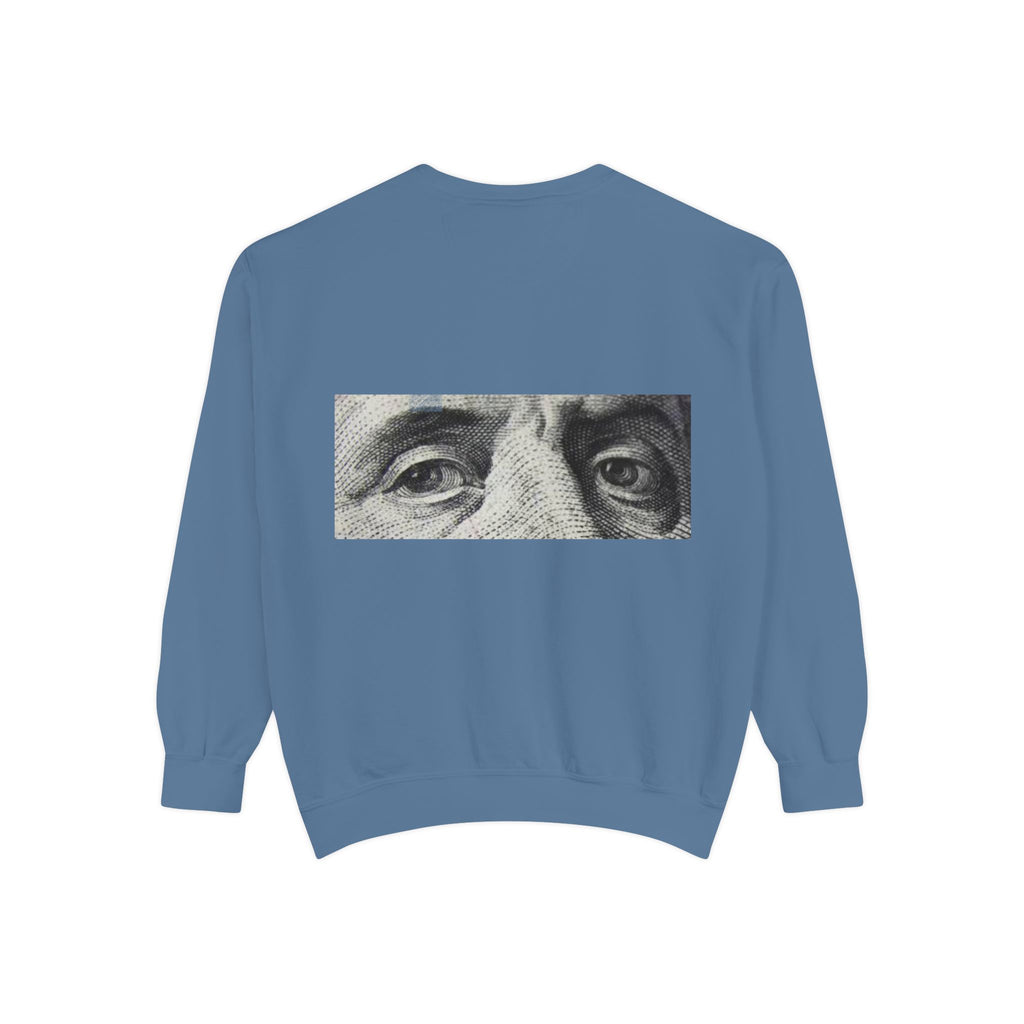 Money Vision Sweatshirt — "Lack of Money Makes My Vision Blurry" Graphic Crewneck